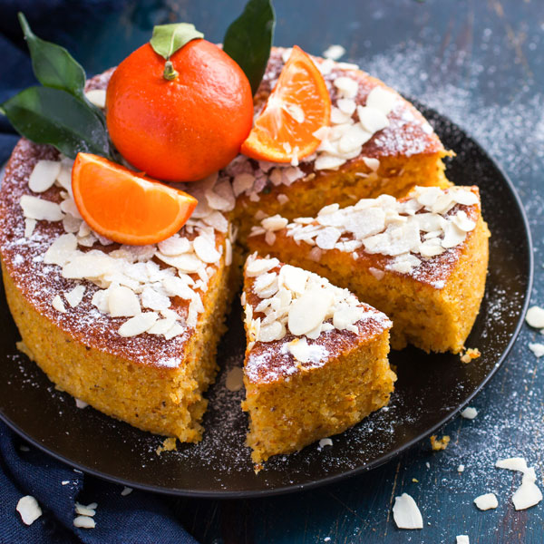 Ein Low-Carb Mandarinen-Mandelkuchen