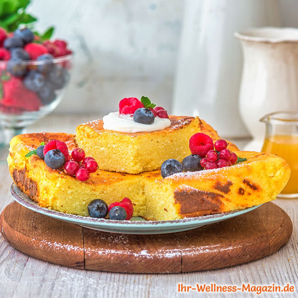 Low-Carb-Käsekuchen ohne Boden mit Schmand