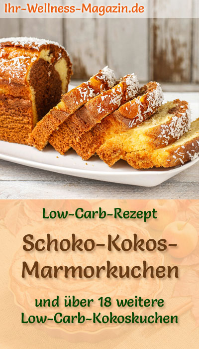 Low Carb Schoko-Kokos-Marmorkuchen - einfaches Rezept ohne Zucker Low Carb Schoko-Kokos-Marmorkuchen - einfaches Rezept ohne Zucker