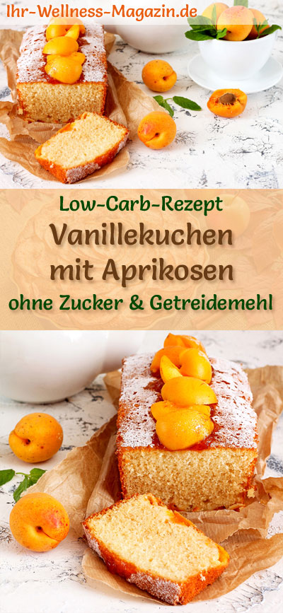 Low Carb Aprikosen-Vanillekuchen - Rezept ohne Zucker