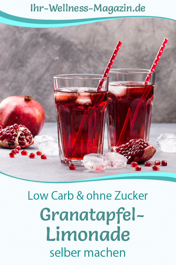Granatapfel-Limonade selber machen - Rezept ohne Zucker &amp; Low Carb