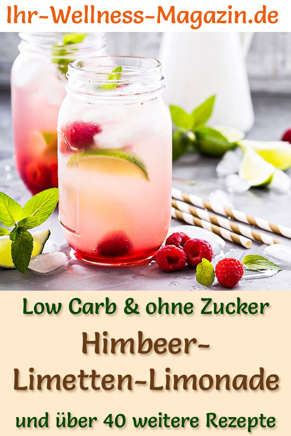 HimbeerLimettenLimonade selber machen Rezept ohne Zucker & Low Carb
