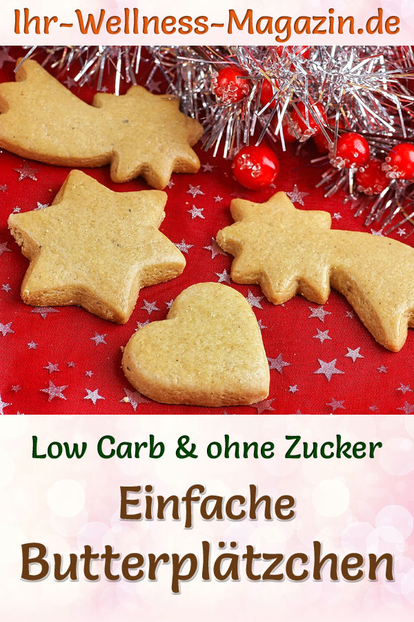 Einfache Low-Carb-Butterplätzchen - Rezept für Weihnachtsgebäck ohne Zucker