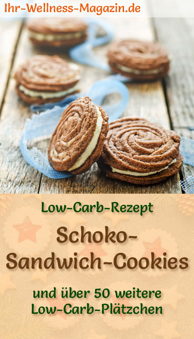 Low Carb Schoko-Sandwich-Cookies - einfaches Plätzchen-Rezept für ...