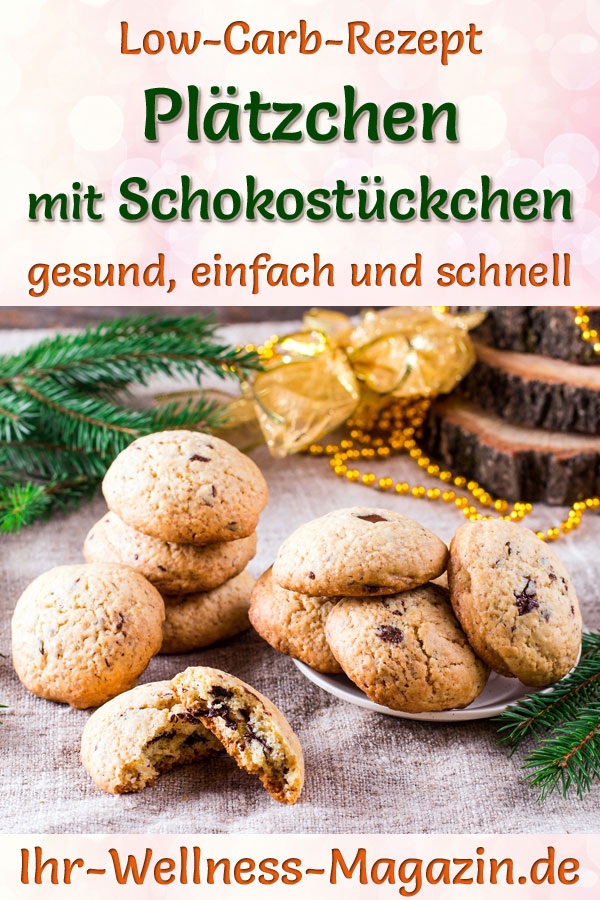 Low Carb Plätzchen mit Schokostückchen einfaches Rezept für