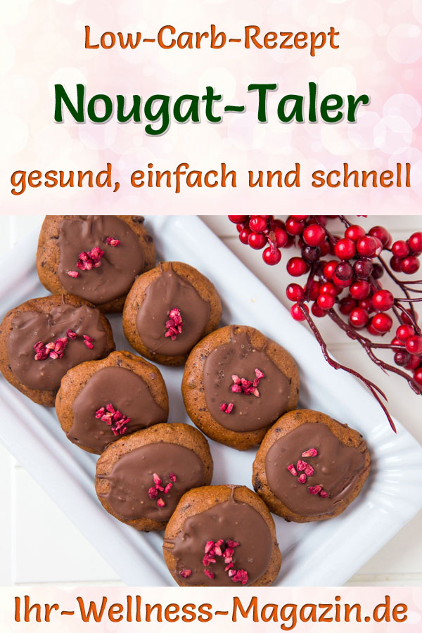 Low Carb Nougat-Taler - einfaches Plätzchen-Rezept für Weihnachtskekse